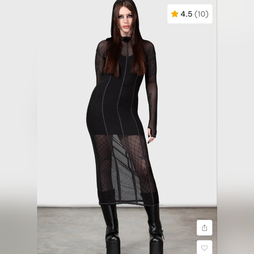****SOLD****Killstar Witchez Hoard Sheer Midi Dress